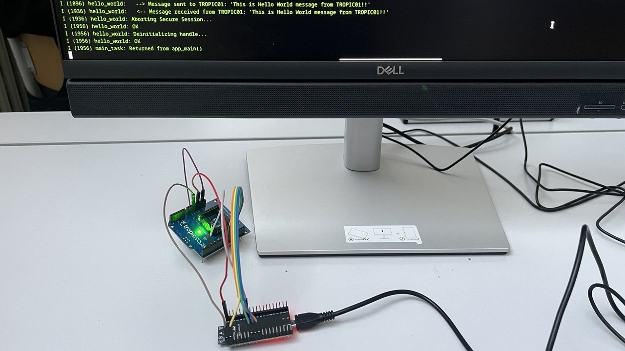 Ukážkový program využívajúci secure element TROPIC01